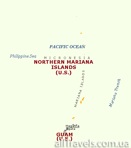 Карта Северных Марианских островов